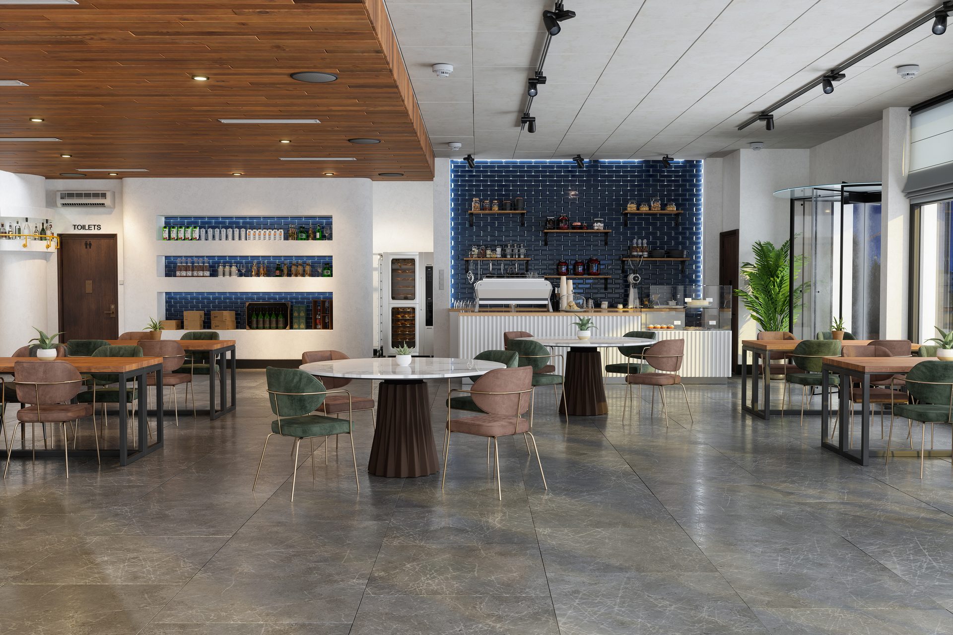 restaurant large format tile