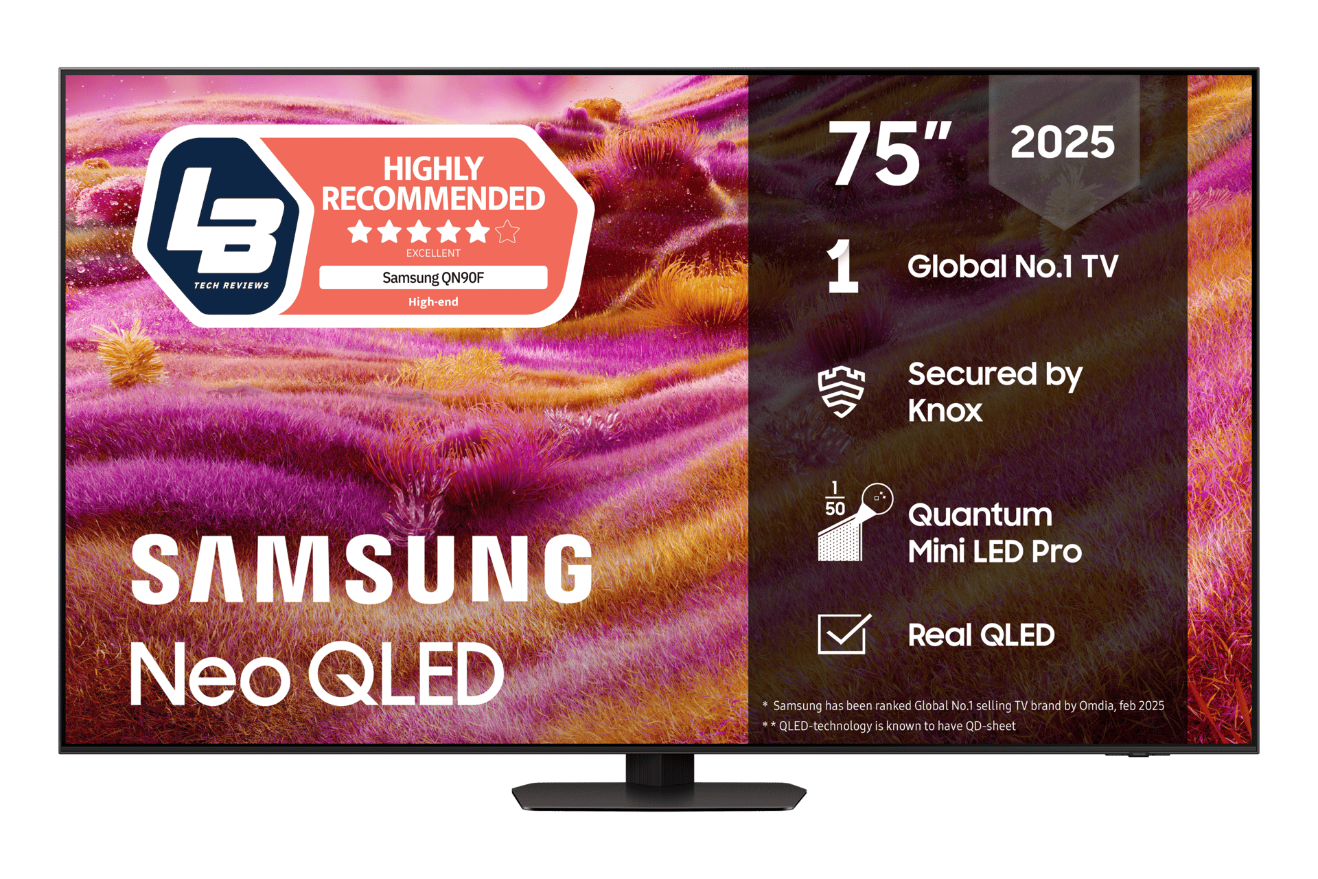 Samsung 75-inch Neo QLED TV, Highly Recommended, Global No.1 with Quantum Mini LED Pro.