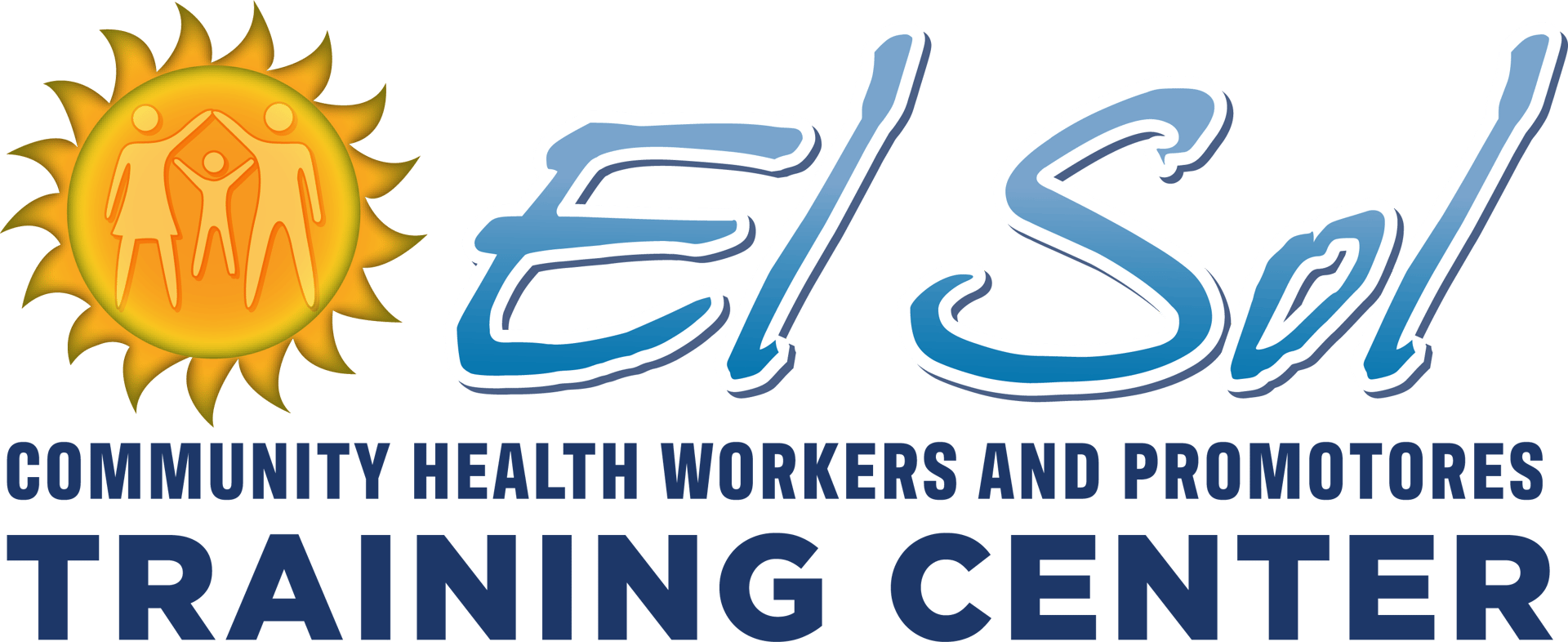 El Sol Community Health Workers and Promotores Training Center logo with a sun and family icon.