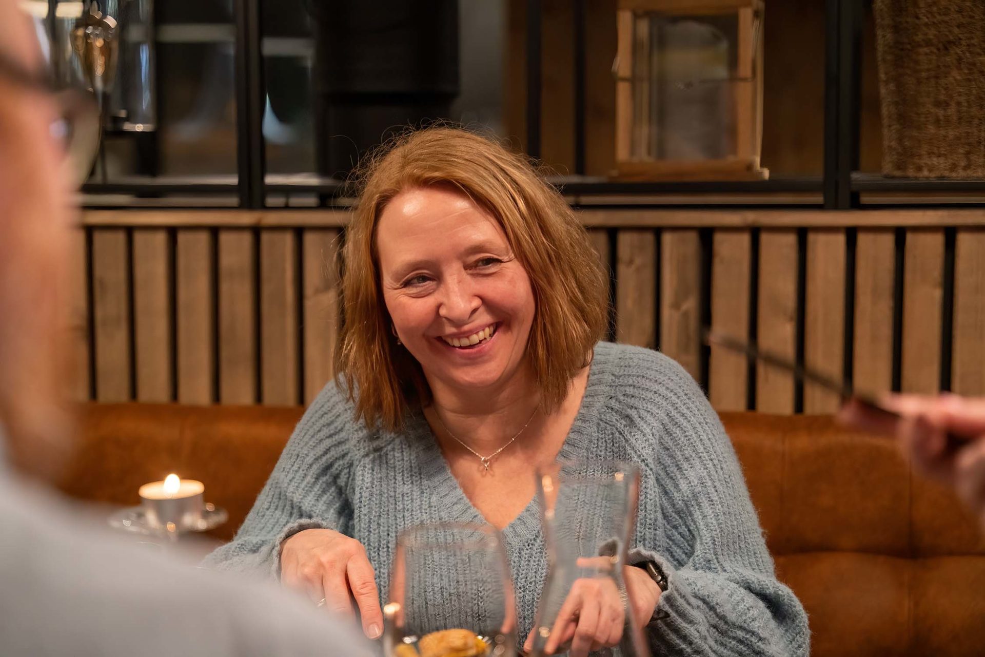 Flash photography, Smile, Tableware, Window, Lighting, Happy