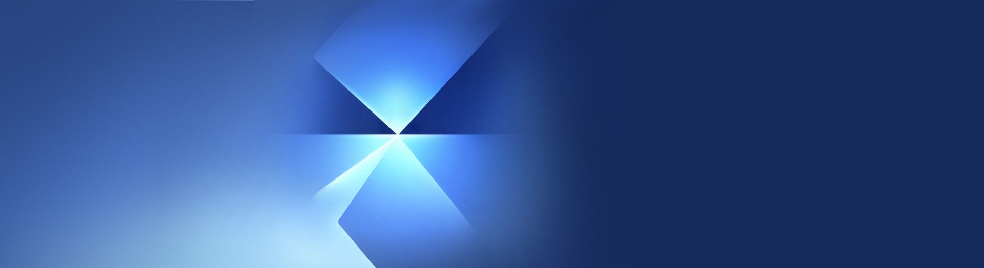 Abstract blue background with geometric light design.
