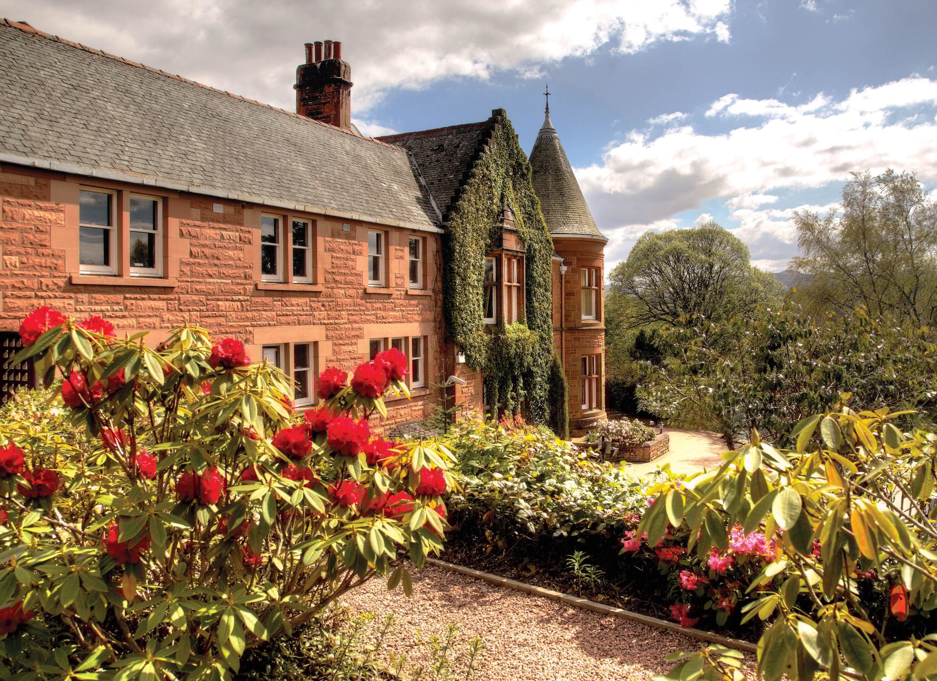 Shrub, Garden, Estate, Mansion