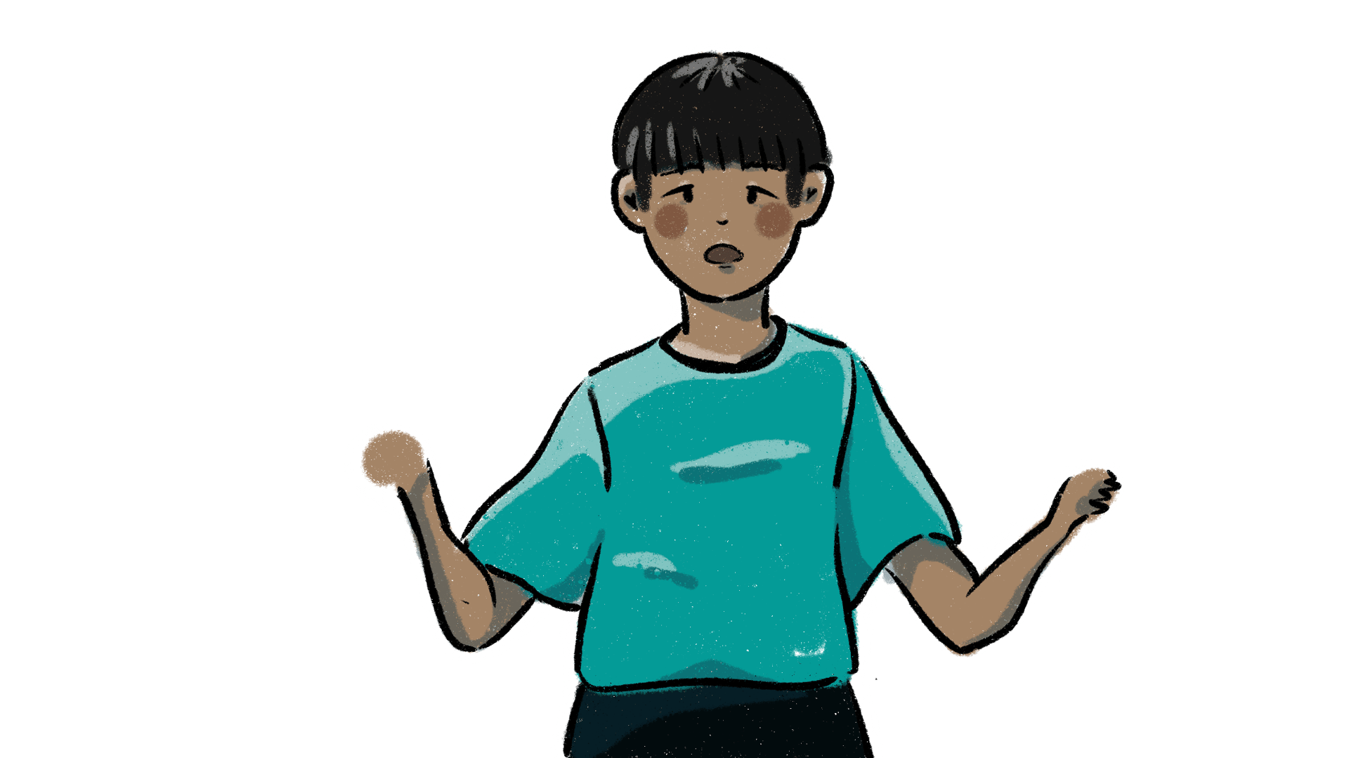 Facial expression, Joint, Hand, Arm, Vertebrate, Organ, Human, Sleeve, Happy, Standing