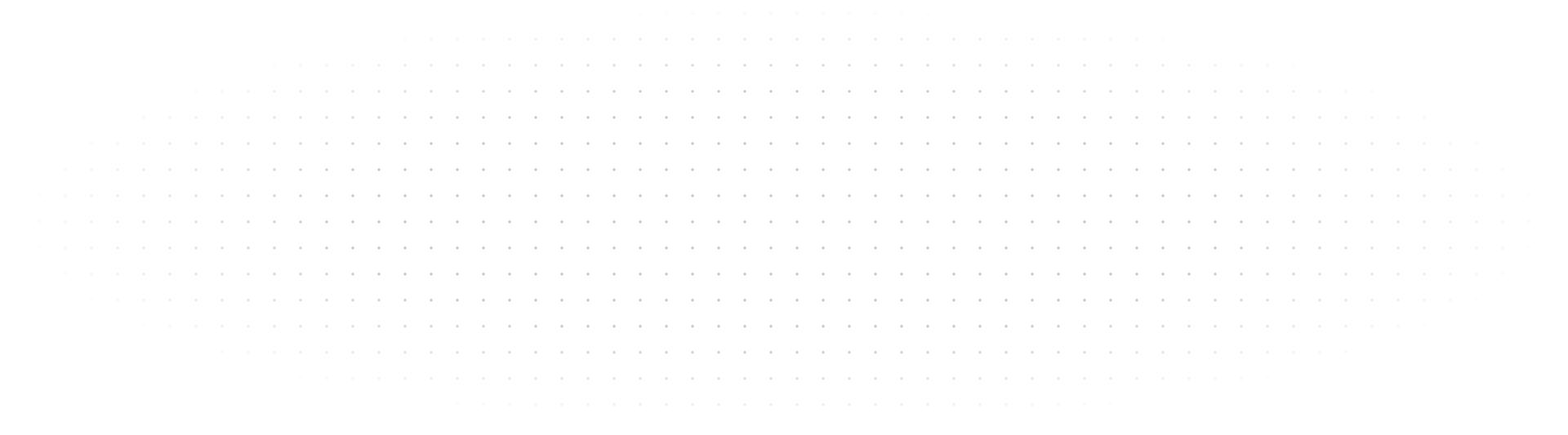 A minimalist white background featuring a faint, evenly spaced grid of light gray dots, creating a subtle texture.