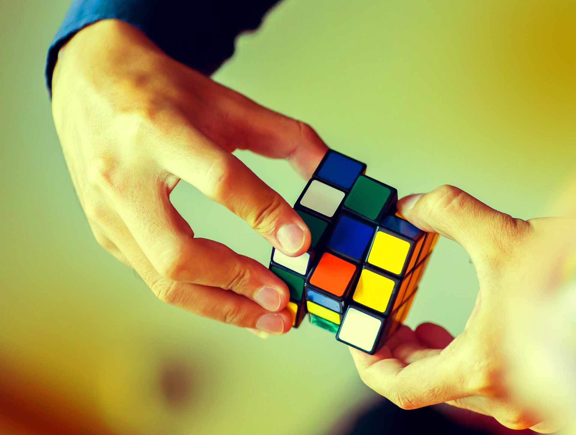 Rubik's Cube, Mechanical puzzle, Close-up