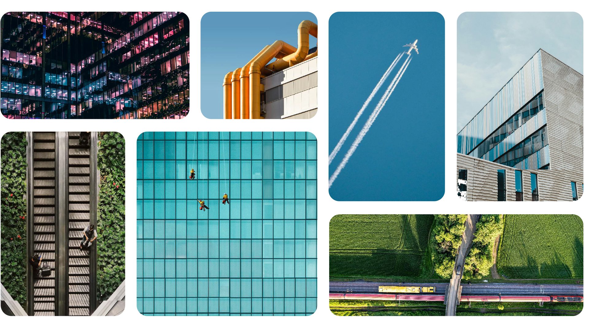 Composite material, Commercial building, Blue