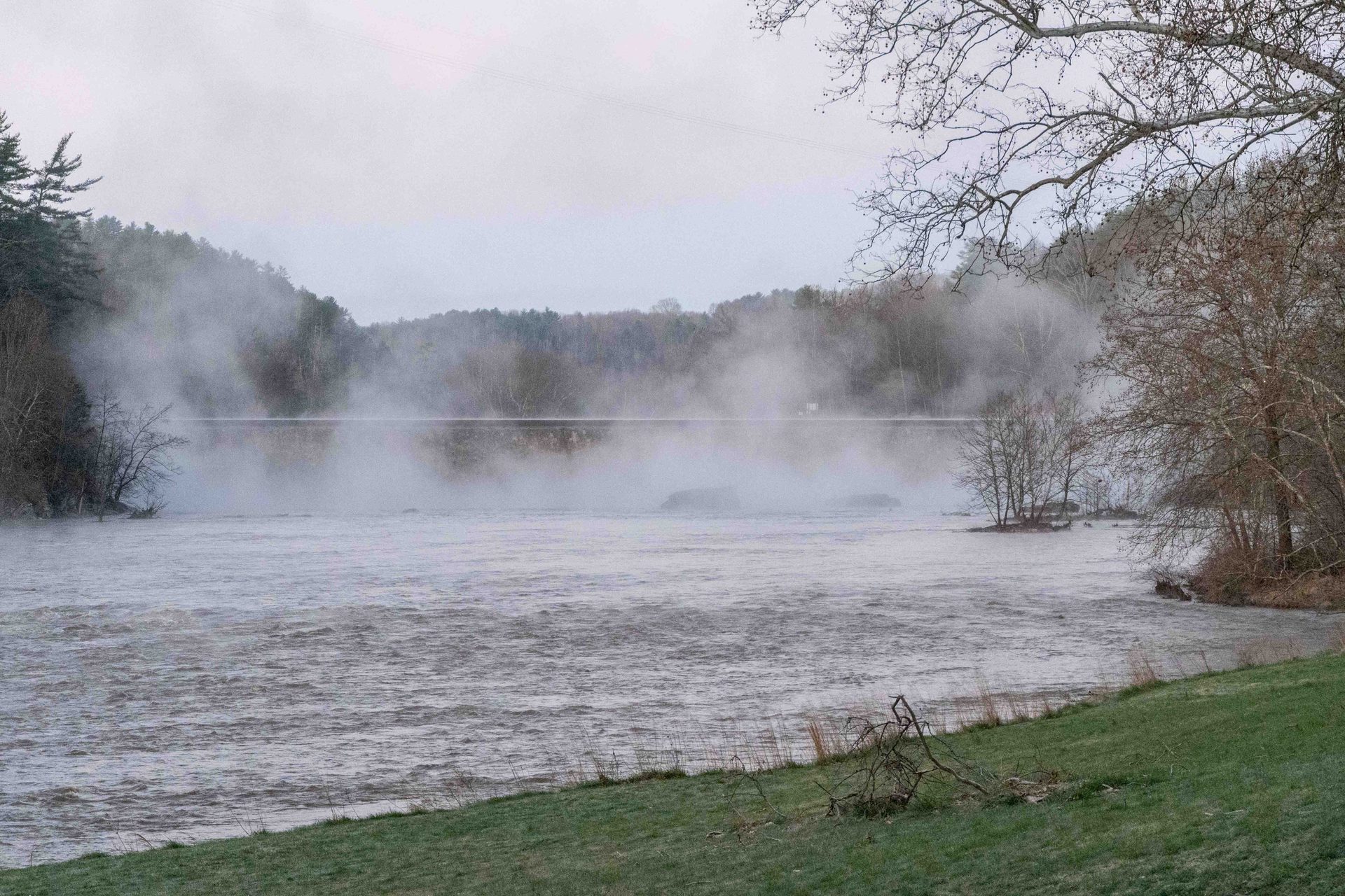 atmospheric phenomenon, Water, Nature, Bank, Watercourse, Morning, River, Winter