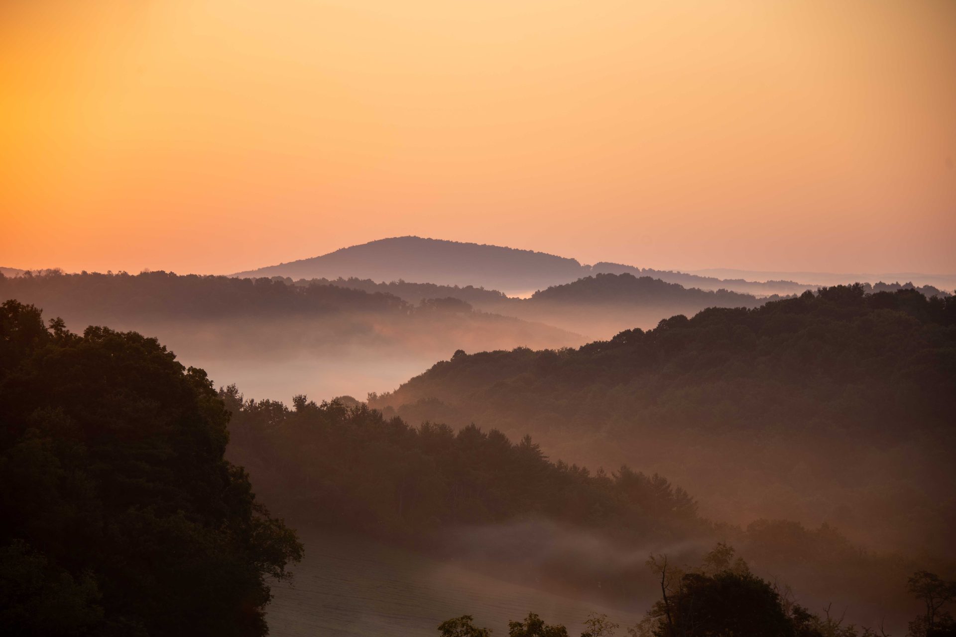 Mountainous landforms, atmospheric phenomenon, Natural landscape, Hill, Mountain, Sunrise, Dusk, Afterglow, Orange, Sunset