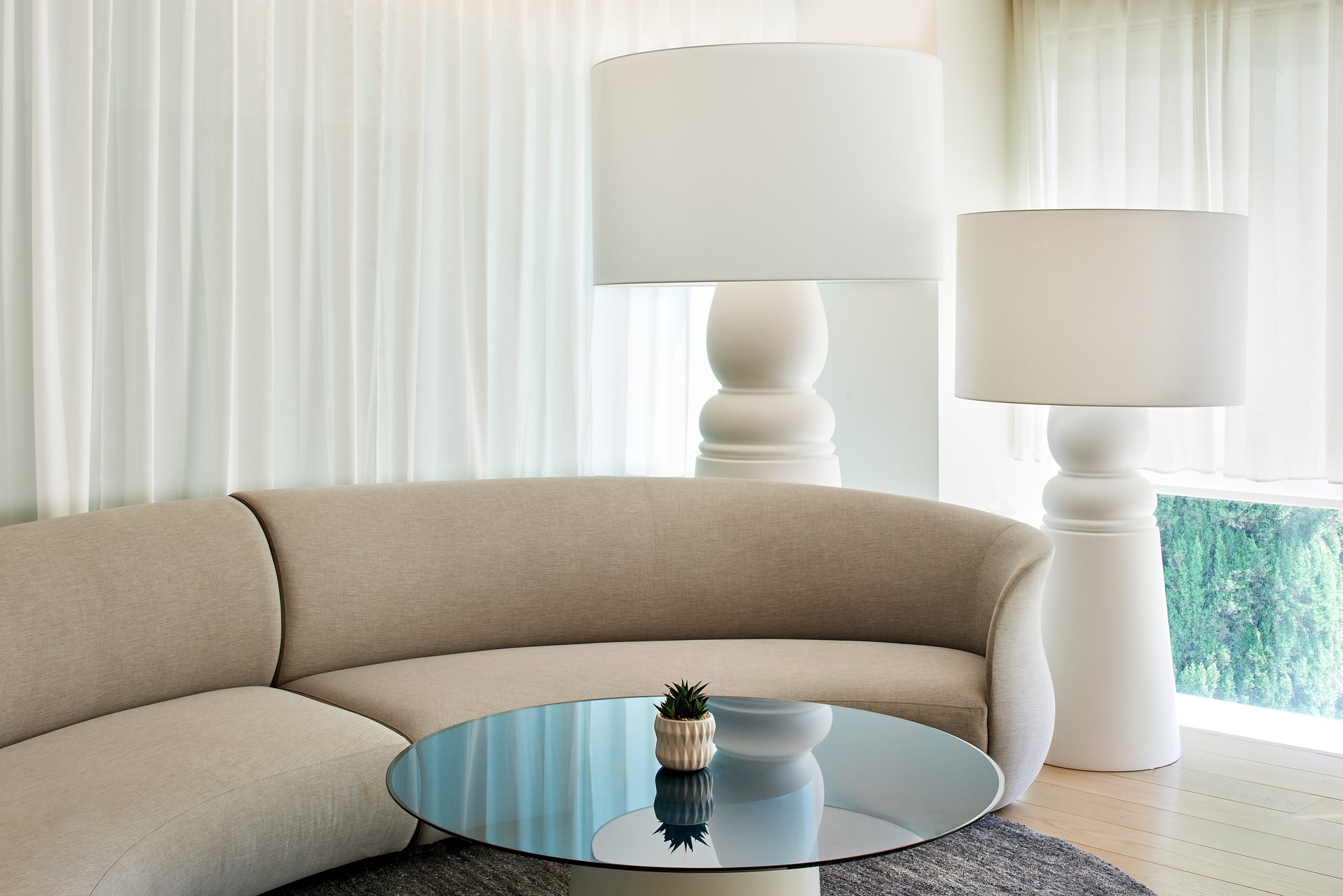 Interior design, Living room, Property, Furniture, Green, Couch, Comfort, Table, Rectangle, Wood