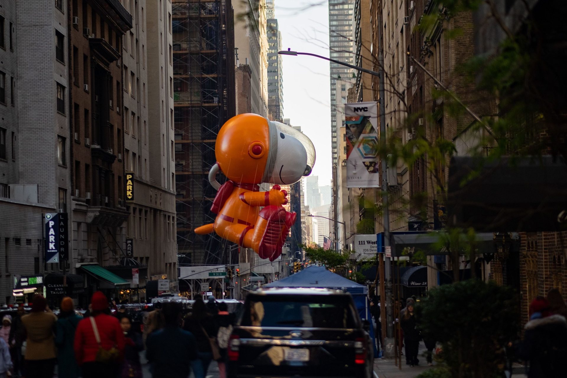 Motor vehicle, Building, Infrastructure, Plant, Balloon, Window, Neighbourhood, Art