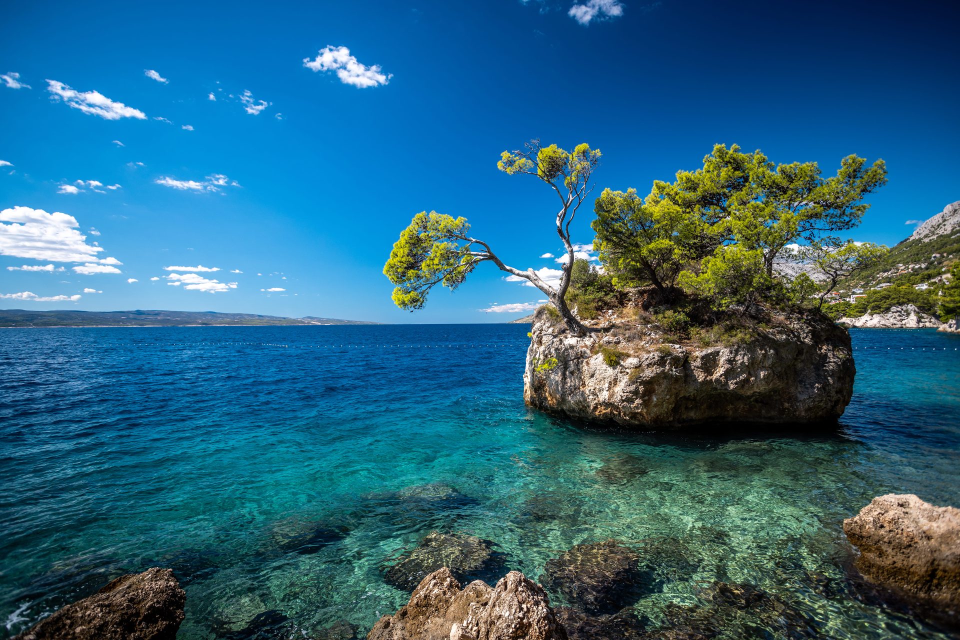 Natural landscape, Water, Sky, Blue, Azure, Cloud, Horizon, Aqua