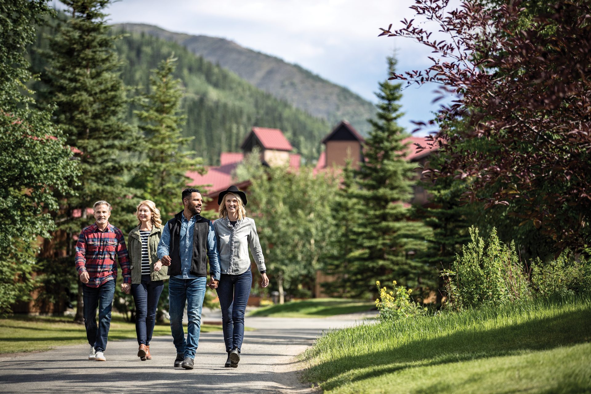 People in nature, Plant, Sky, Mountain, Tree, Grass, Leisure