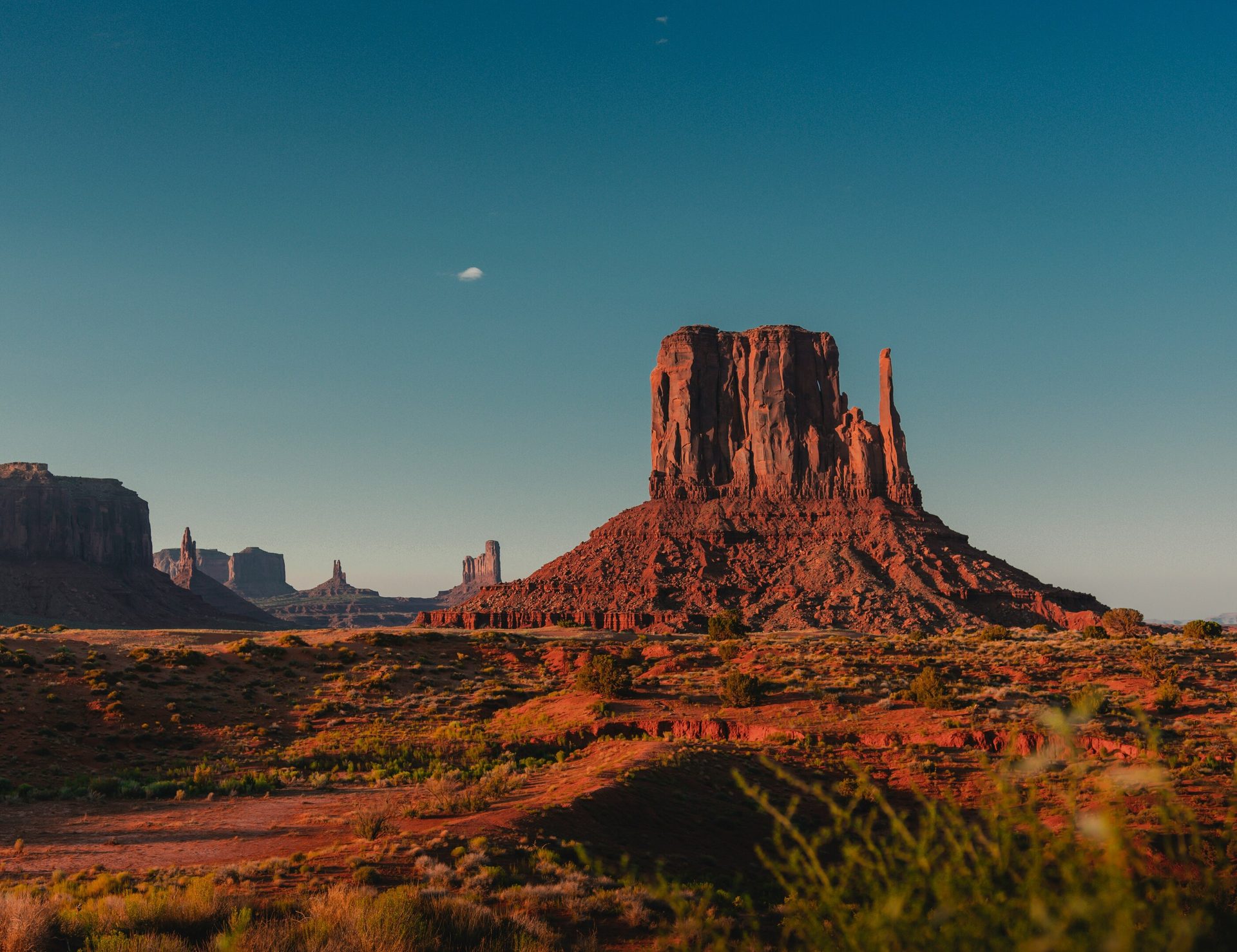 Natural landscape, Mountainous landforms, Sky, Plant, Ecoregion, Mountain, Bedrock