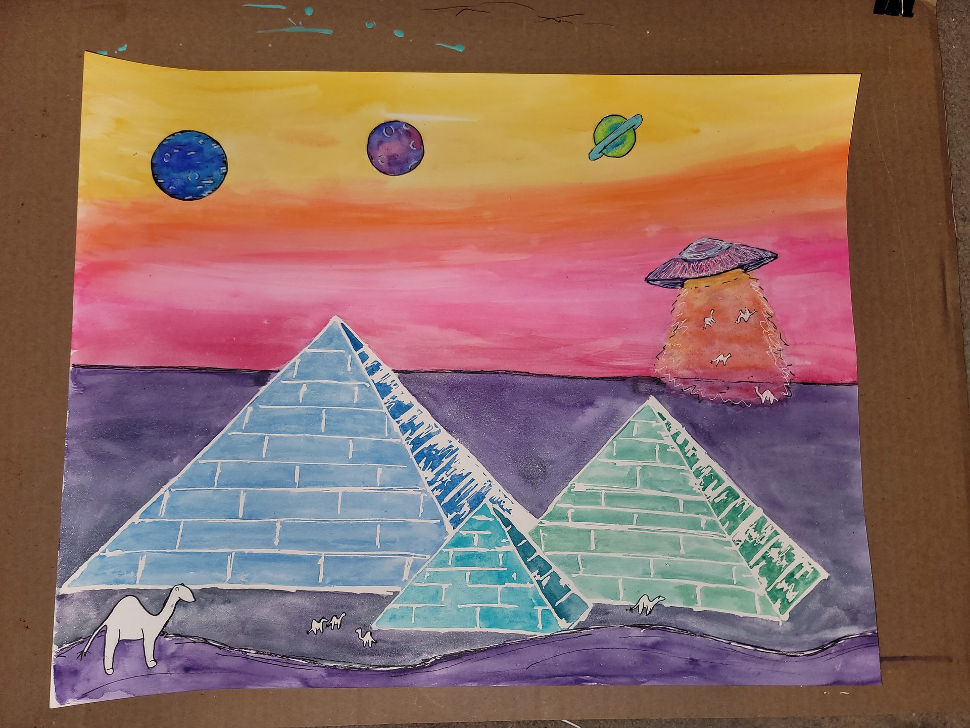 Creative arts, Rectangle, Paint, Triangle, Art, Painting