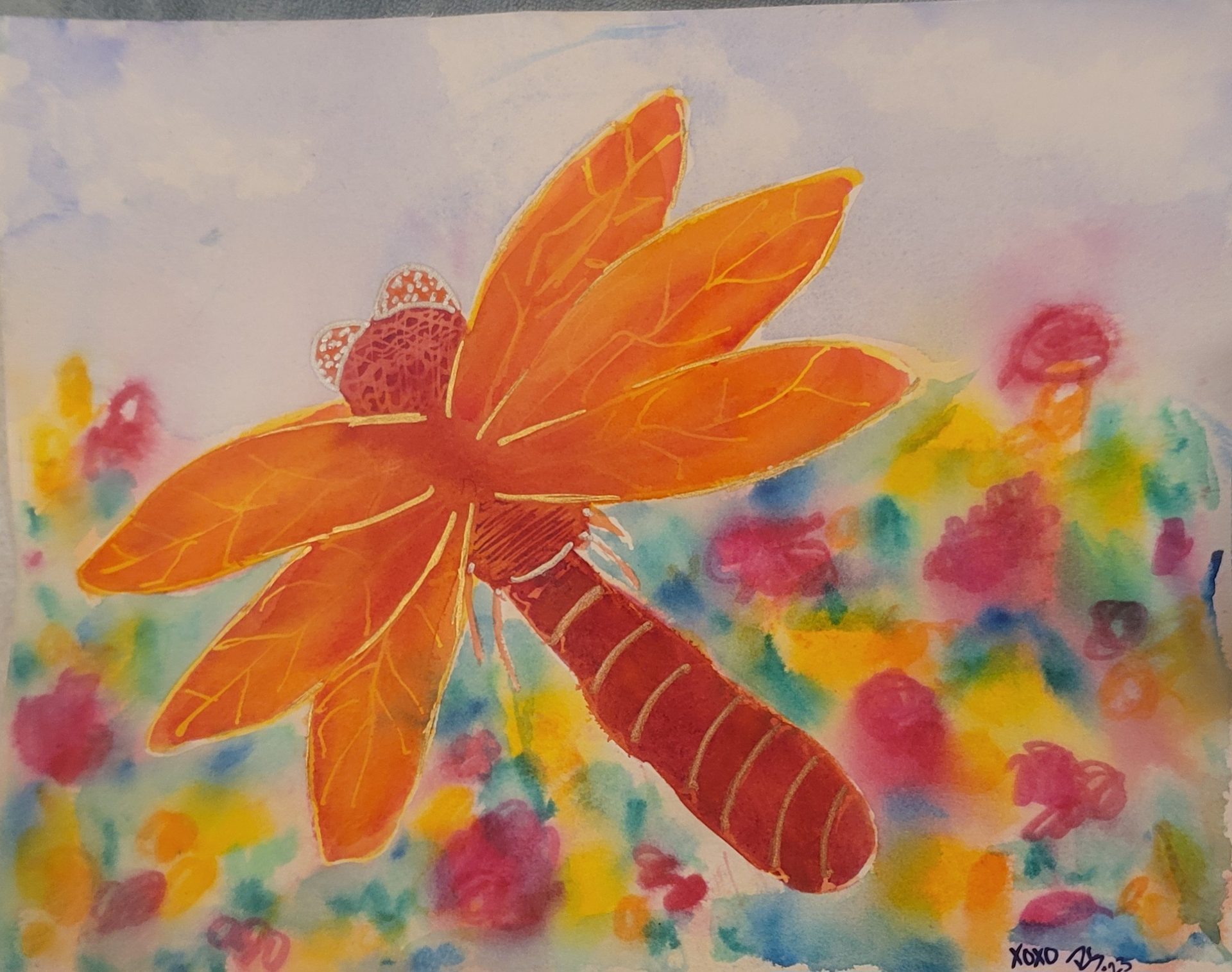 Art paint, Creative arts, Wheel, Orange, Petal