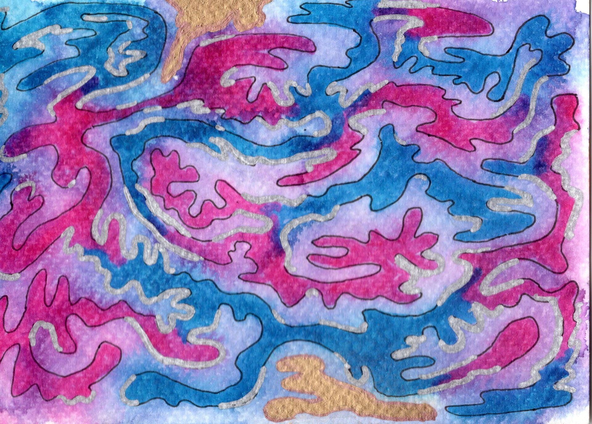 Art paint, Azure, Textile, Purple, Pink, Painting, Magenta, Aqua