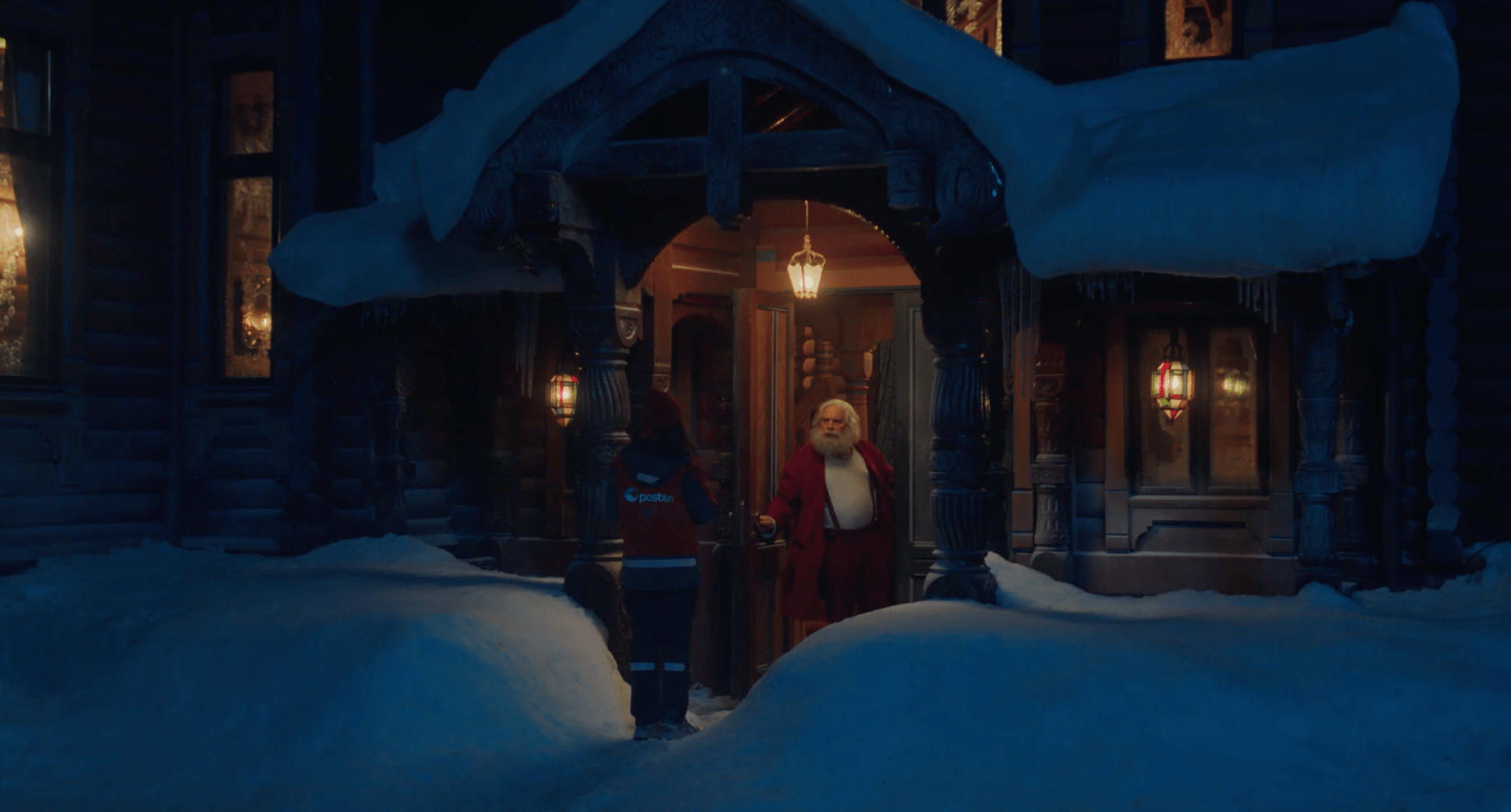 Snow, Building, Blue, Door, Window, Freezing, Biome