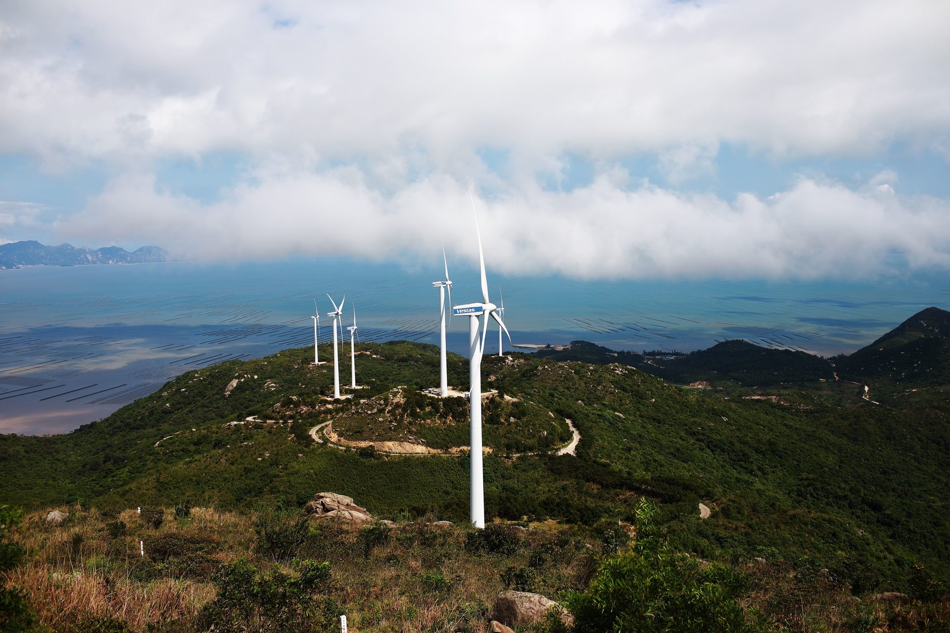 Natural landscape, Cloud, Sky, Mountain, Plant, Slope, Electricity