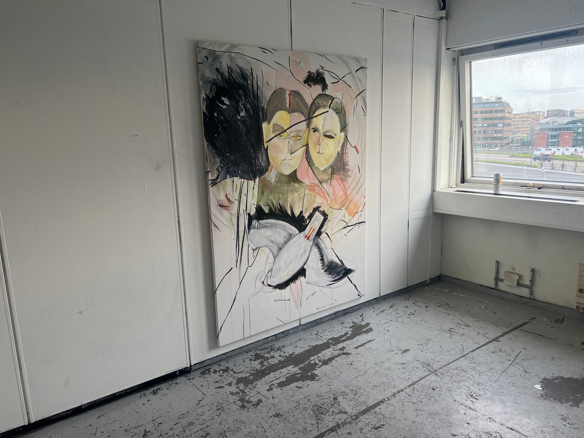 Window, Grey, Art, Wall