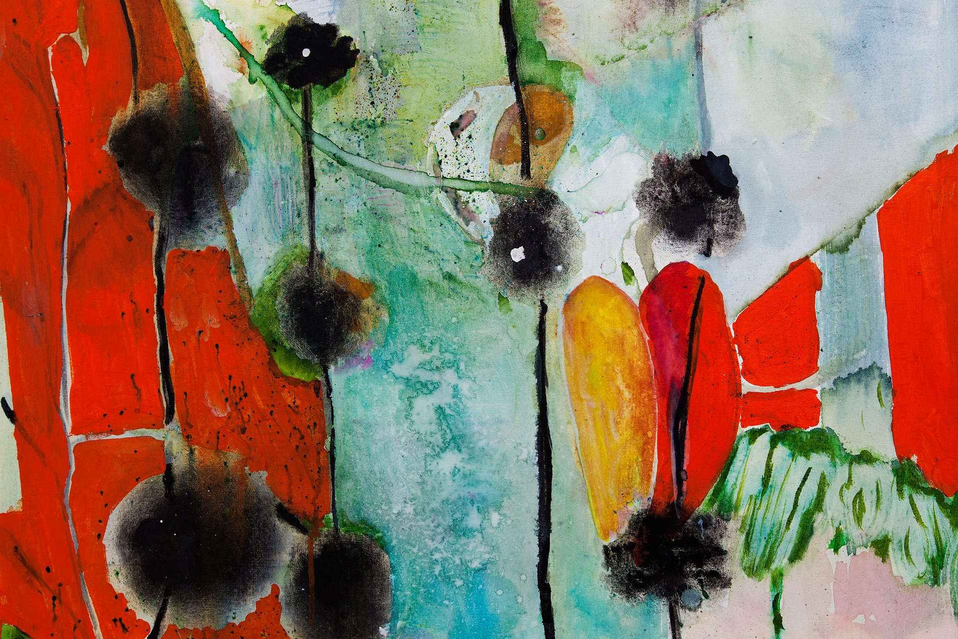 Art paint, Colorfulness, Green, Organism, Wood, Wall