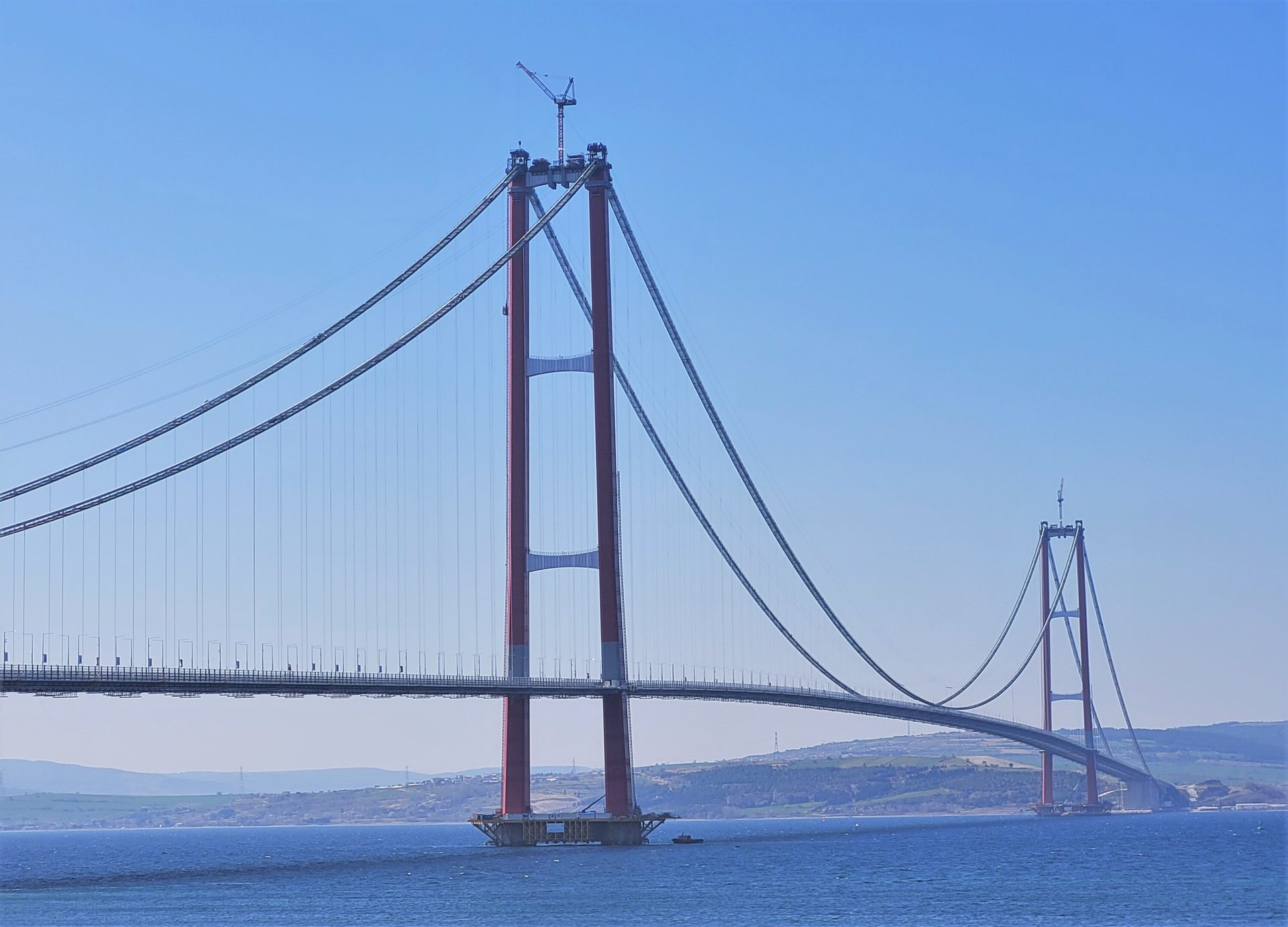 Body of water, Sky, Azure, Horizon, Bridge
