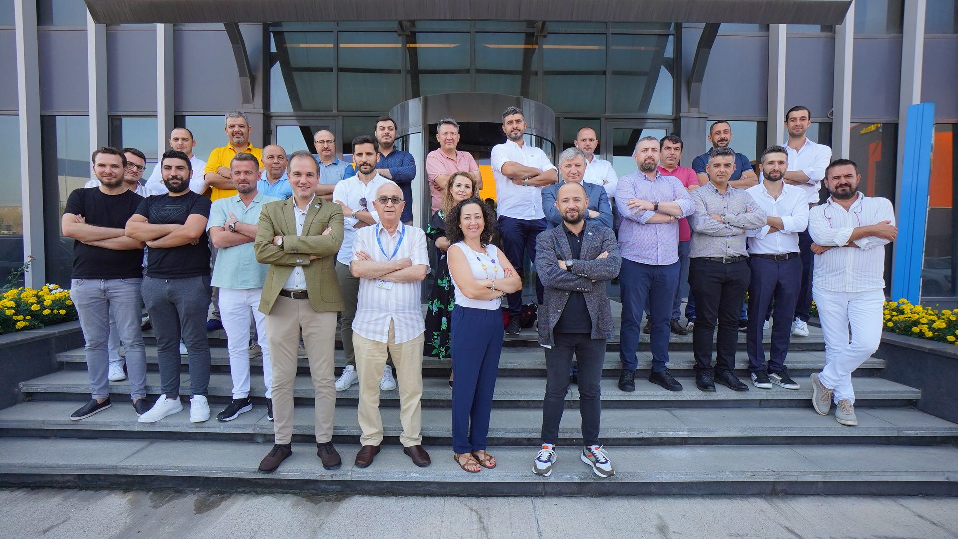 Social group, Footwear, Trousers, Yellow