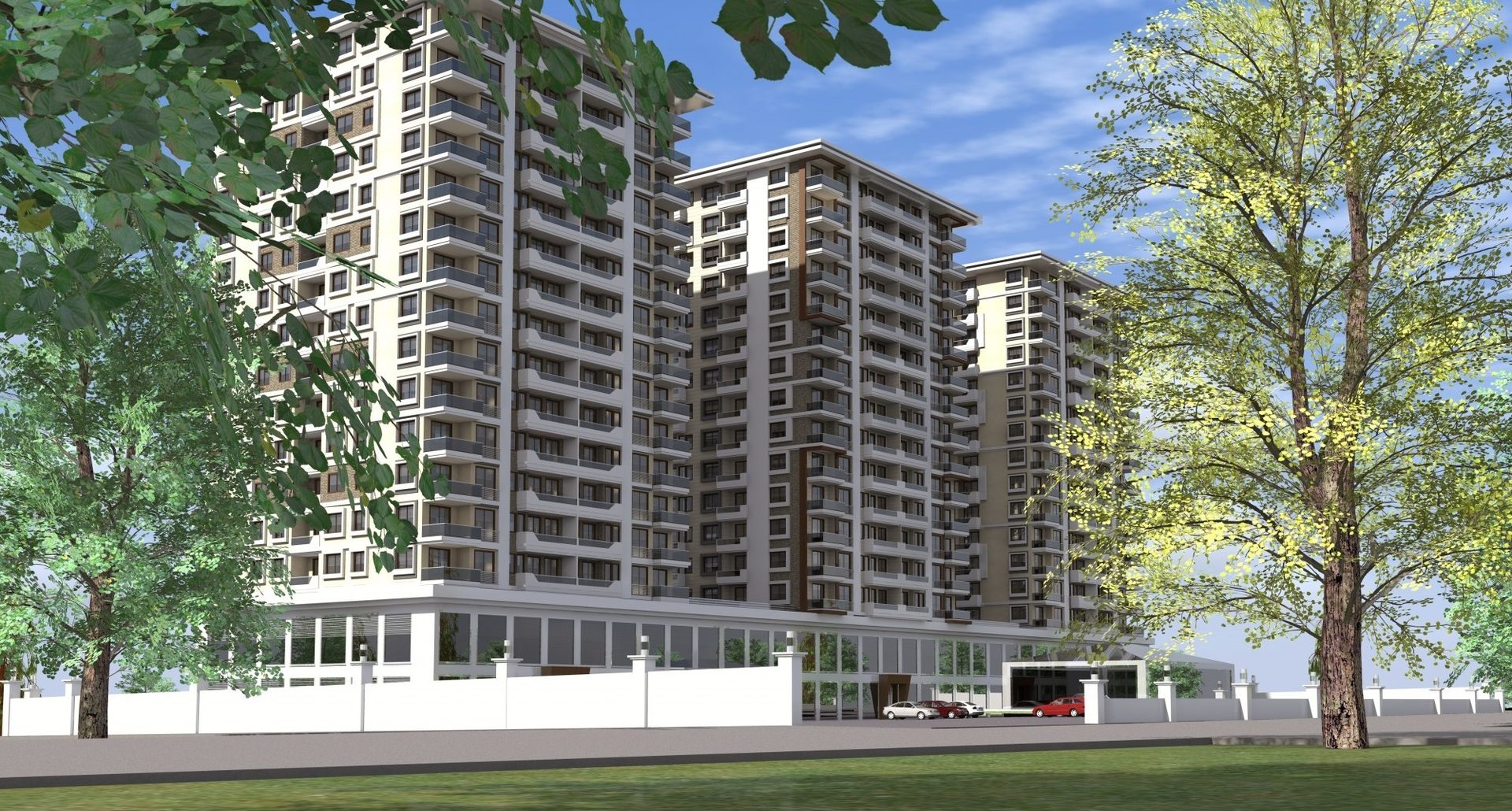 Tower block, Urban design, Building, Sky, Plant, Skyscraper, Tree, Condominium, Neighbourhood