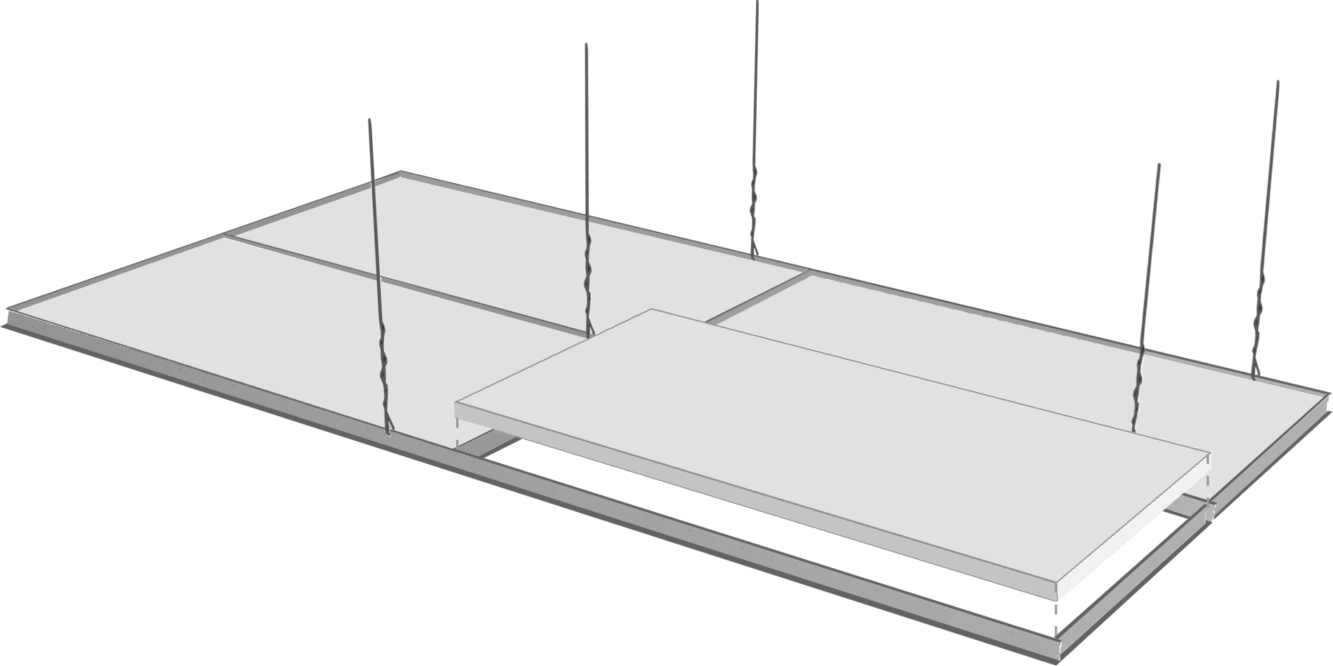 Diagram of a Techstyle lay in panel.