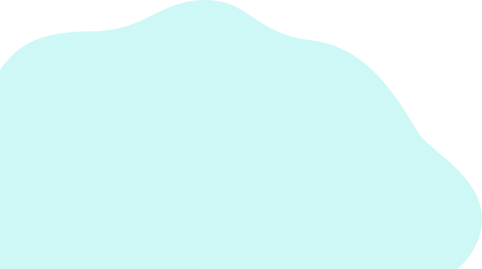 light turqouise colored blob shape