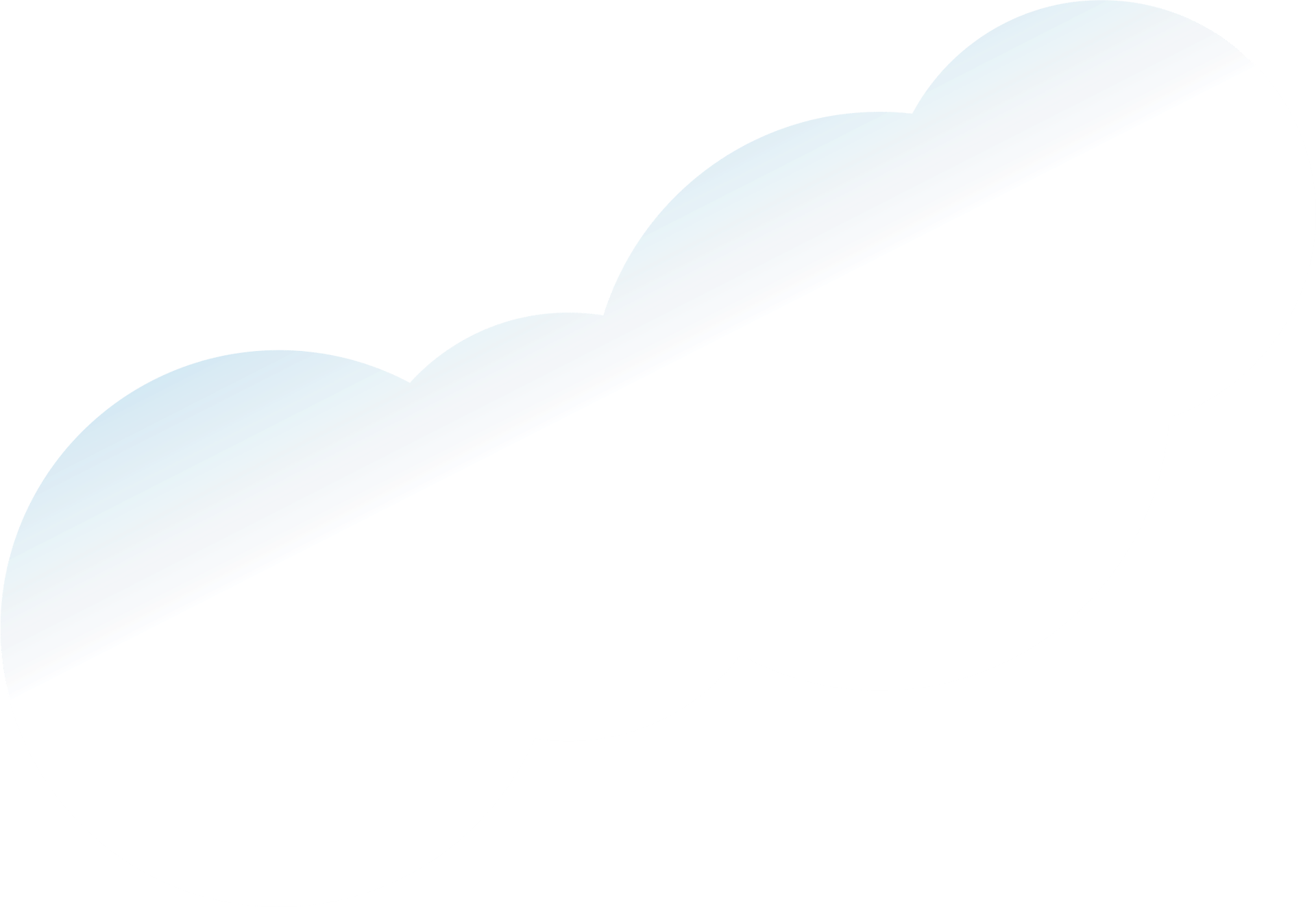 Illustrative cloud shapes.