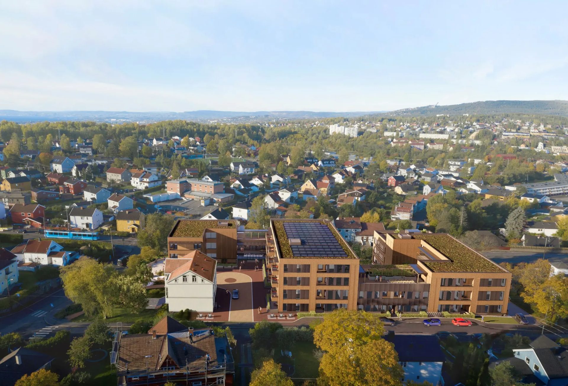 Omsorgsbolig i Kjelsåsveien i Oslo illustrasjon av Hille Melbye