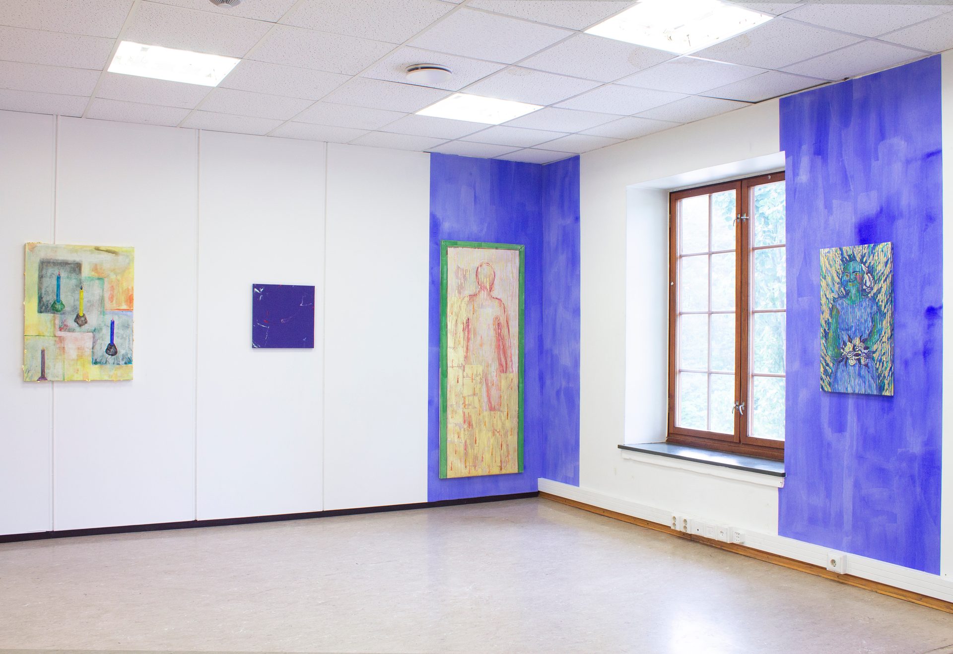 Interior design, Building, Window, Paint, Art, Floor, Flooring, Wood