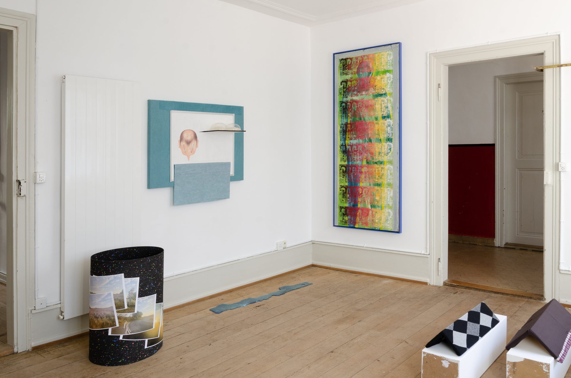 Picture frame, Interior design, Wood, Paint, Flooring, Floor, Door, Art, Building, Hardwood