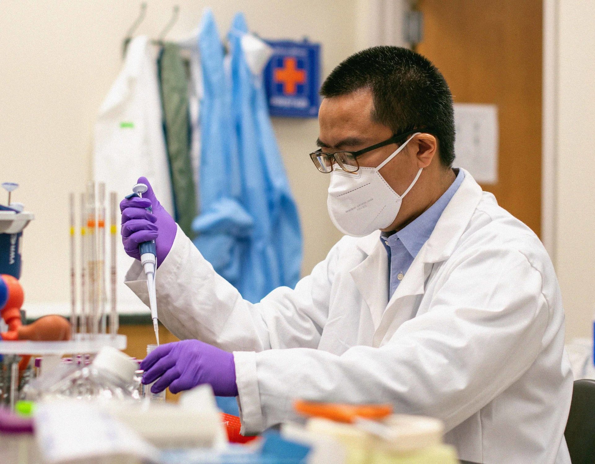 Safety glove, Vision care, Chemical engineer, Test tube, Glasses, Scientist, Laboratory, Research, Chemistry