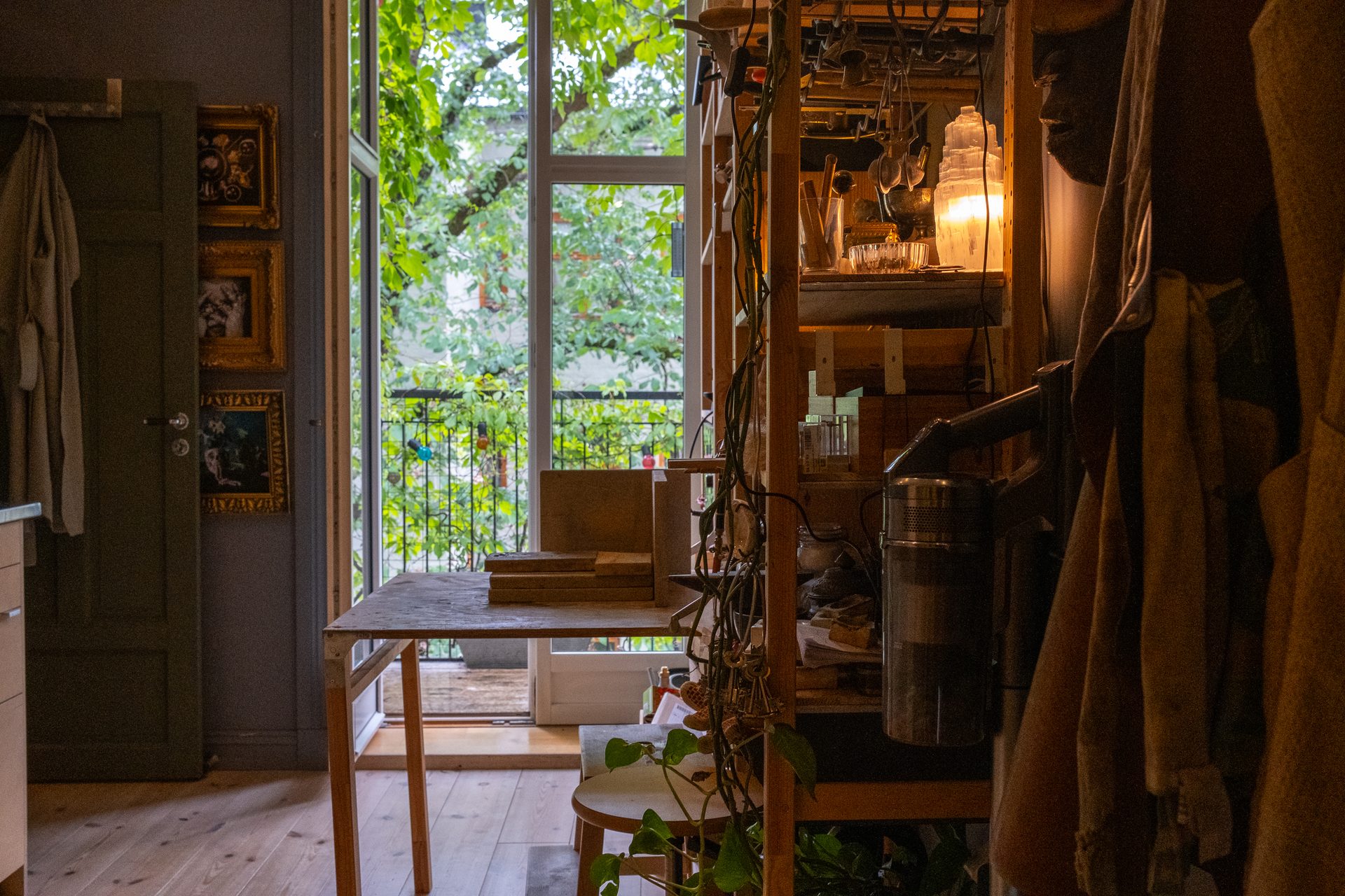 Interior design, Plant, Window, Wood, Building, Door