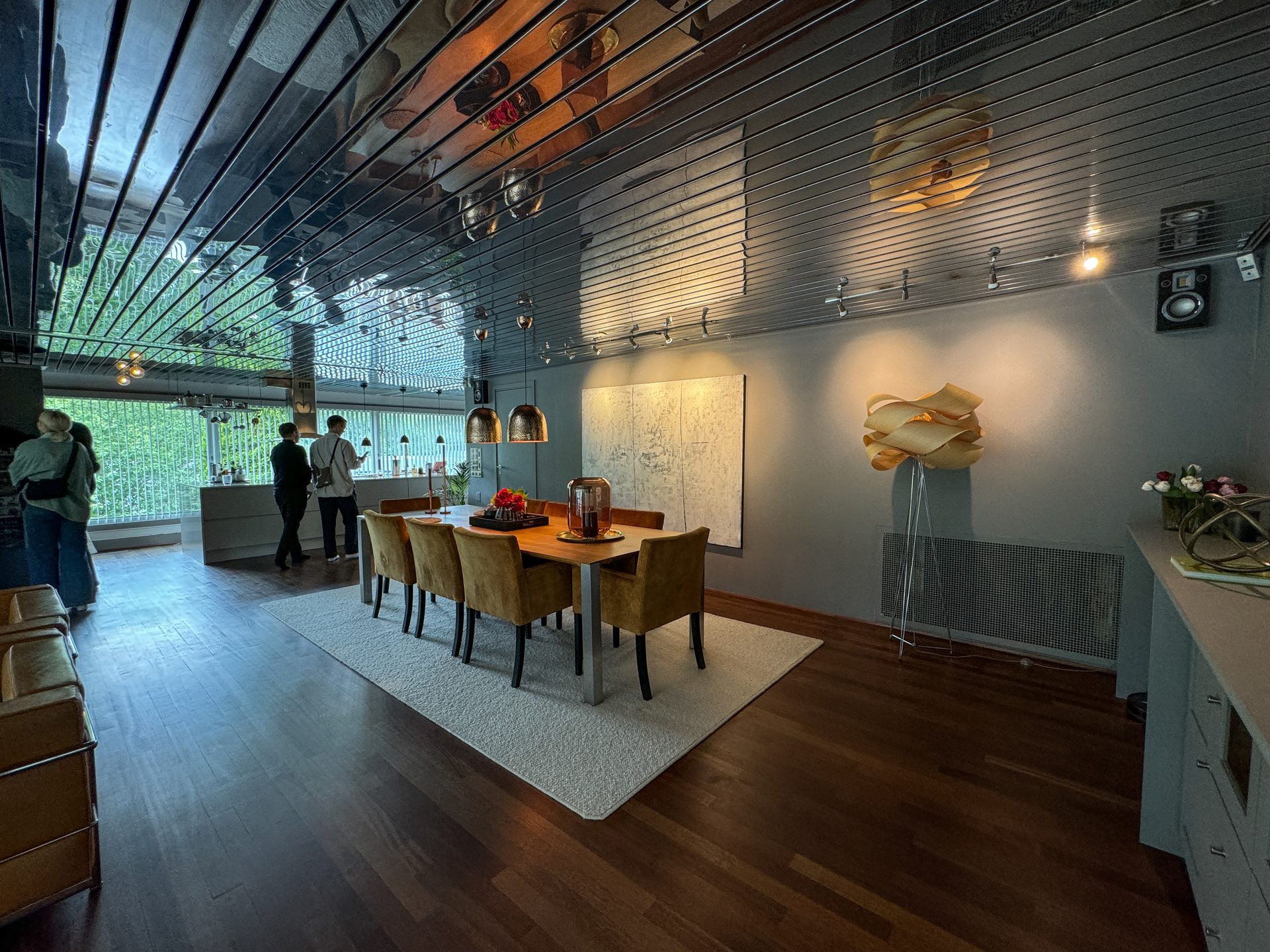 Interior design, Table, Furniture, Wood, Floor, Flooring