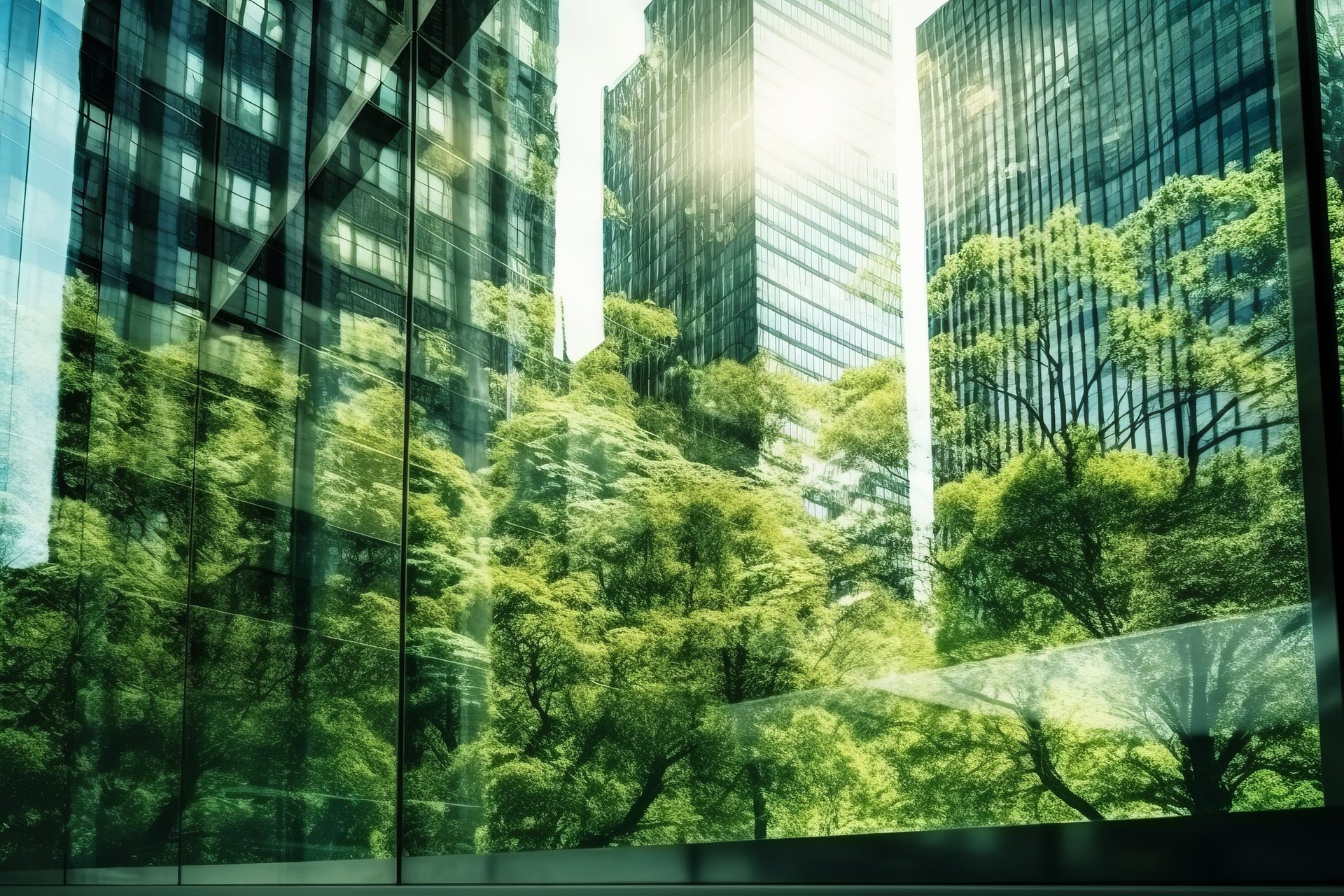 Tower block, Skyscraper, Building, Green, Vegetation, Sunlight, Condominium, Shade, Tree, Plant