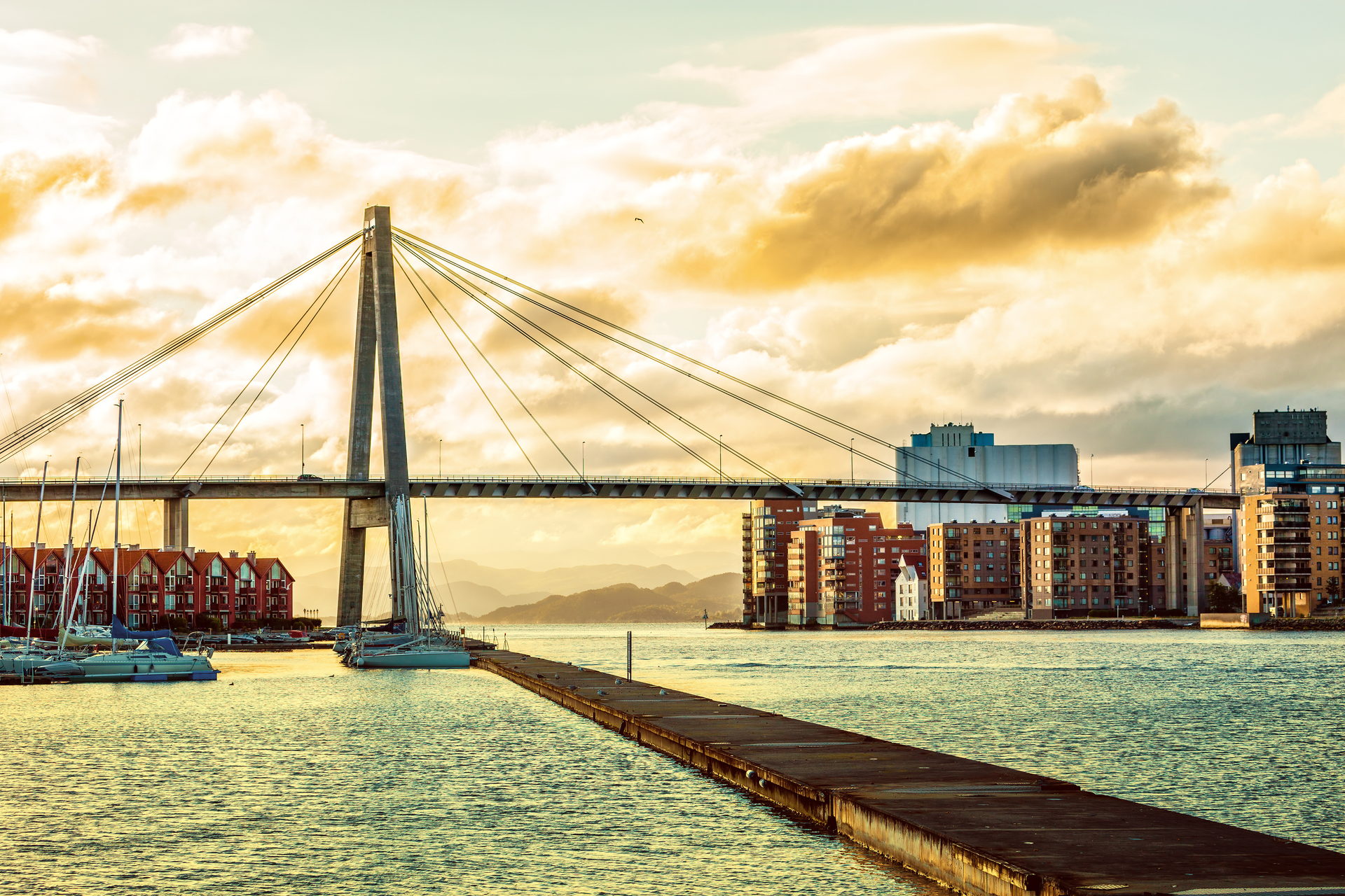 Cloud, Water, Sky, Building, Dusk, Bridge, Horizon