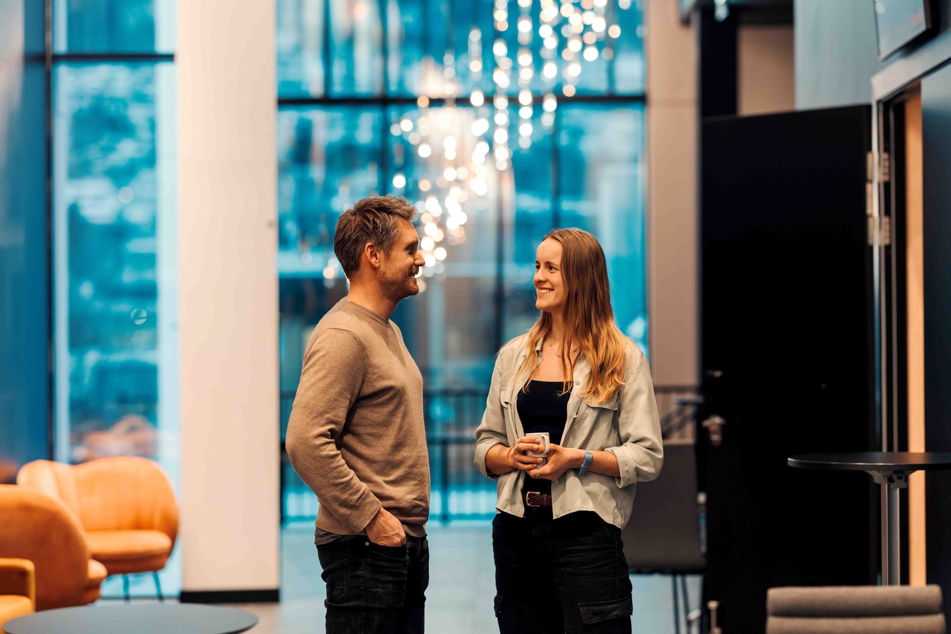 Trousers, Orange, Chair