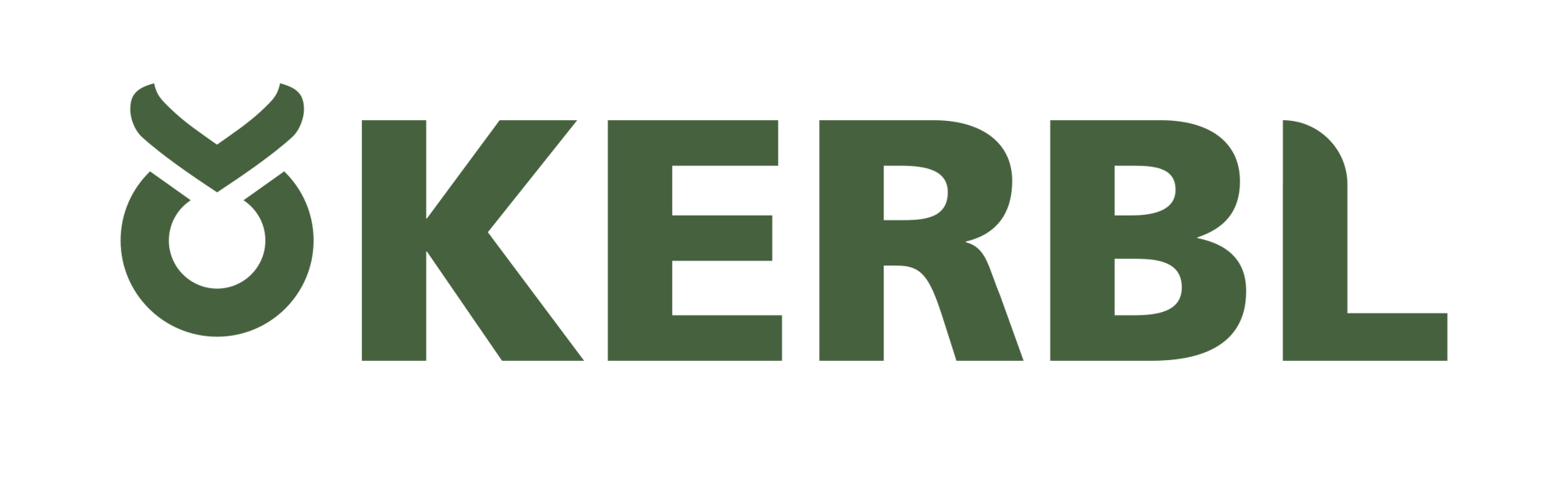 Kerbl logo with a stylized bull head symbol and the word 'KERBL' in dark green text on a dark green background.