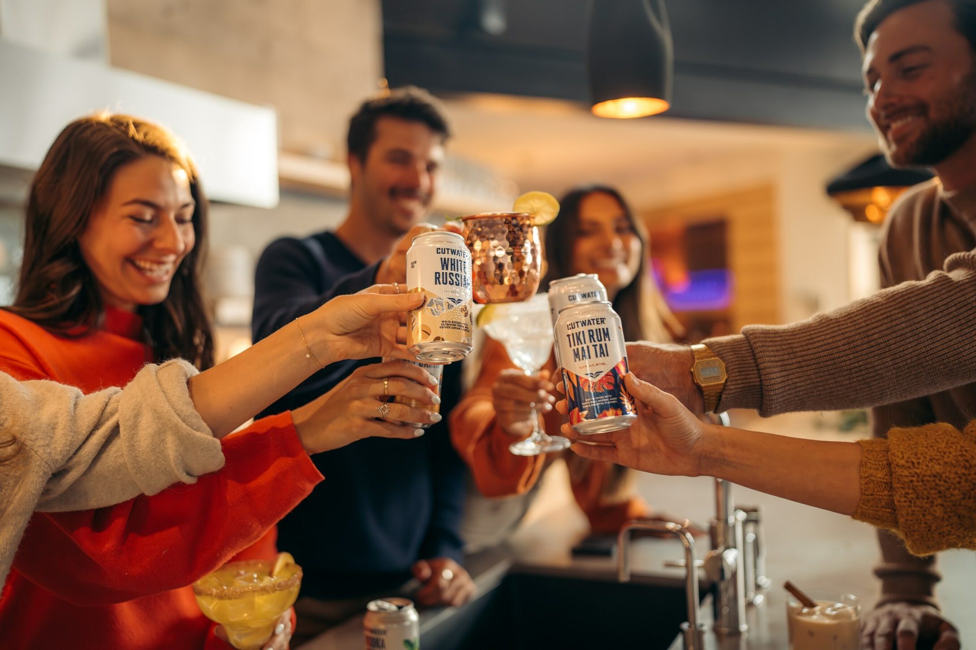 Alcoholic beverage, Smile, Orange, Customer, Community