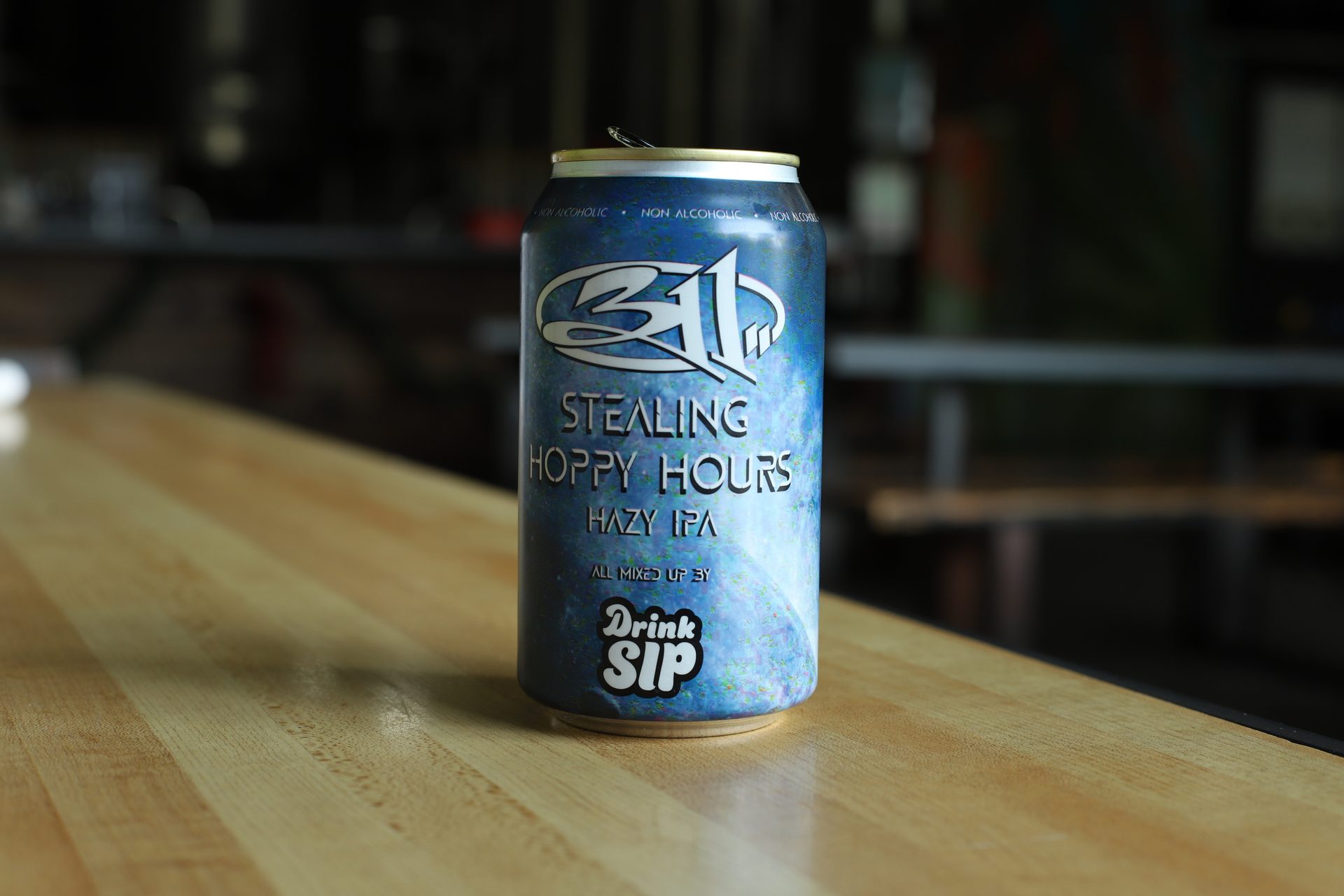Beverage can, Soft drink, Tin, Table, Wood