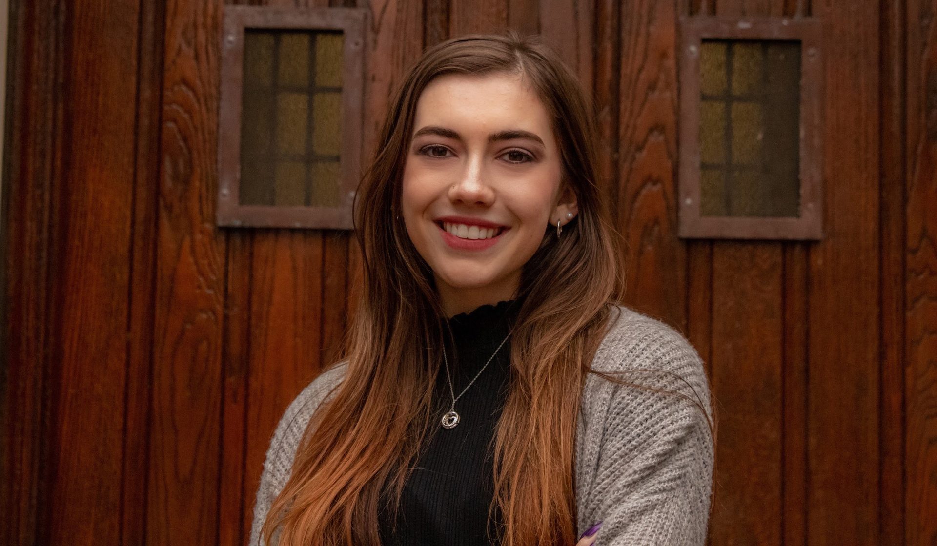 Flash photography, Brown, Lip, Window, Smile, Eye, Wood, Happy, Iris