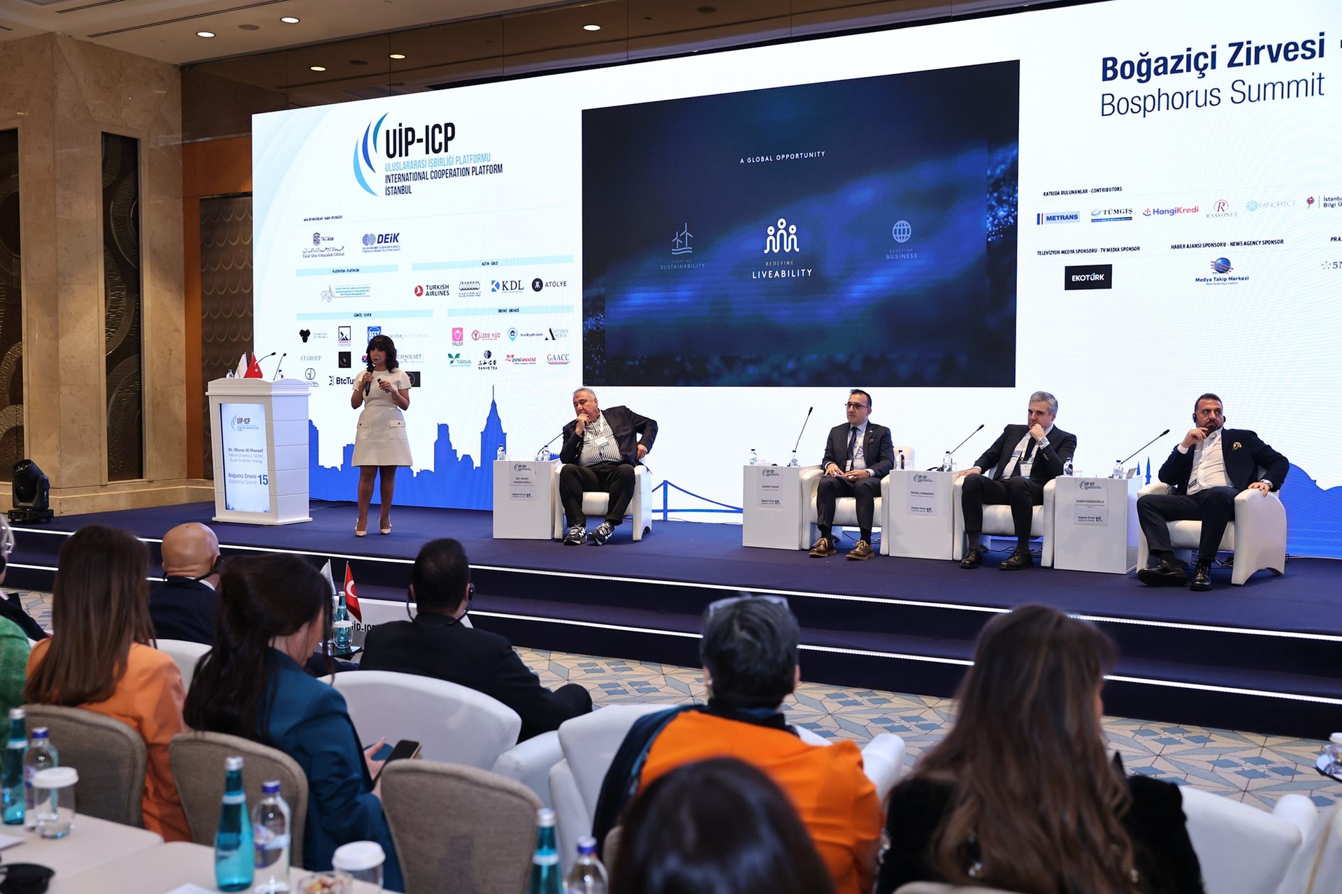 Projection screen, Blue, World, Chair, Coat, Suit