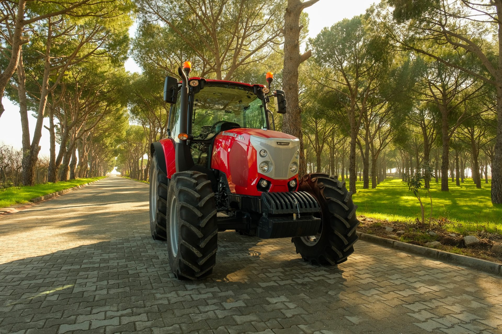 Automotive Wheel System, Land vehicle, Agricultural machinery, Tractor, Red, Fender, Tread