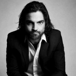 Black and white, Facial hair, Monochrome photography, Dress shirt, Beard, Moustache, Blazer