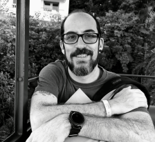 Facial hair, Vision Care, Eyewear, Beard, Glasses, Face, T-shirt, Moustache, Smile, Mouth