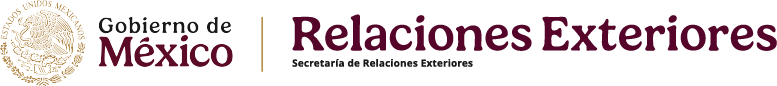 Mexican government logo for Foreign Relations, with national emblem.