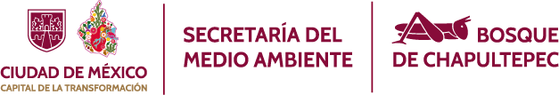 Logos: Mexico City government, Secretariat of Environment, and Chapultepec Forest with grasshopper.