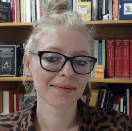 Vision Care, Facial expression, Eyewear, Glasses, Bookcase, Shelf, Shelving, Smile, Library, Book